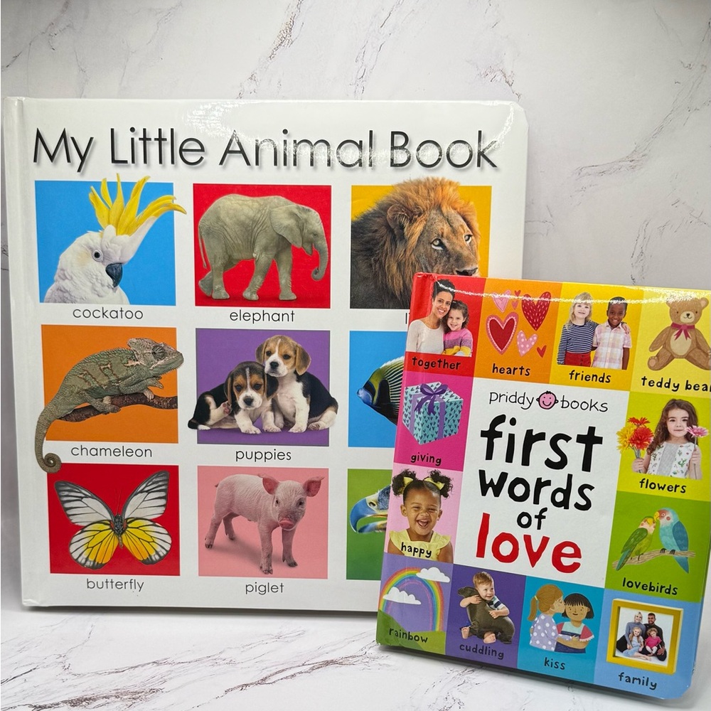 Priddy Books 1st words of love &my little Animal  soft hardback colorful books